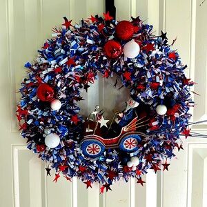 Fourth of July holiday wreath